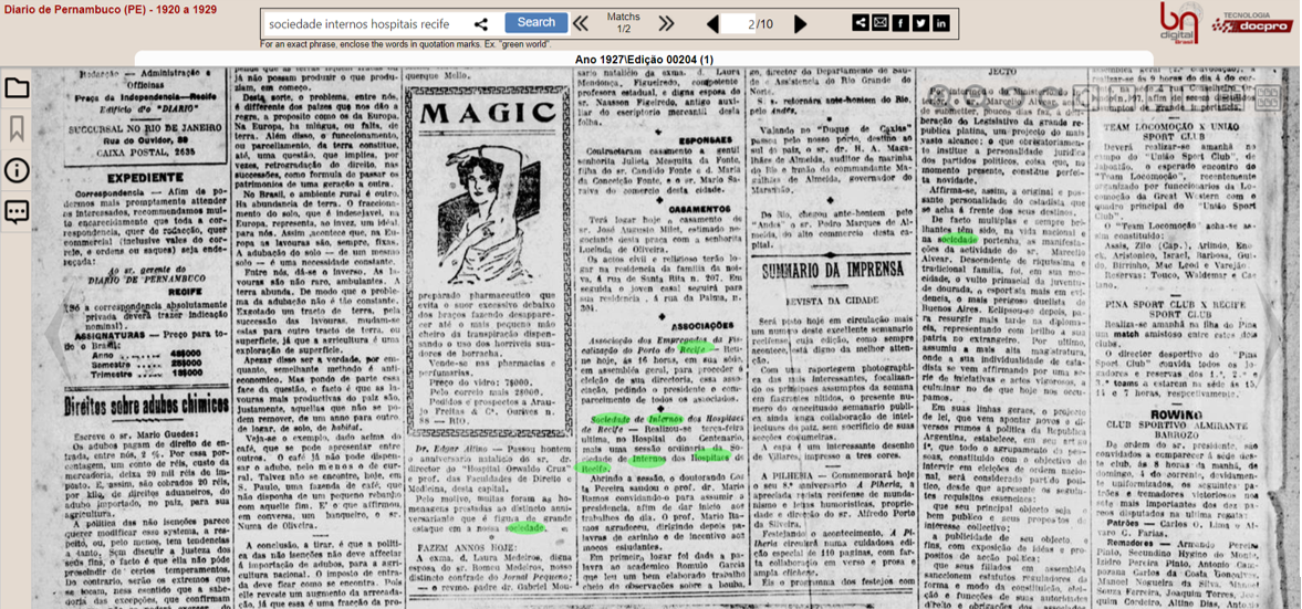 Publicações em periódico (Diário de Pernambuco) - 1927